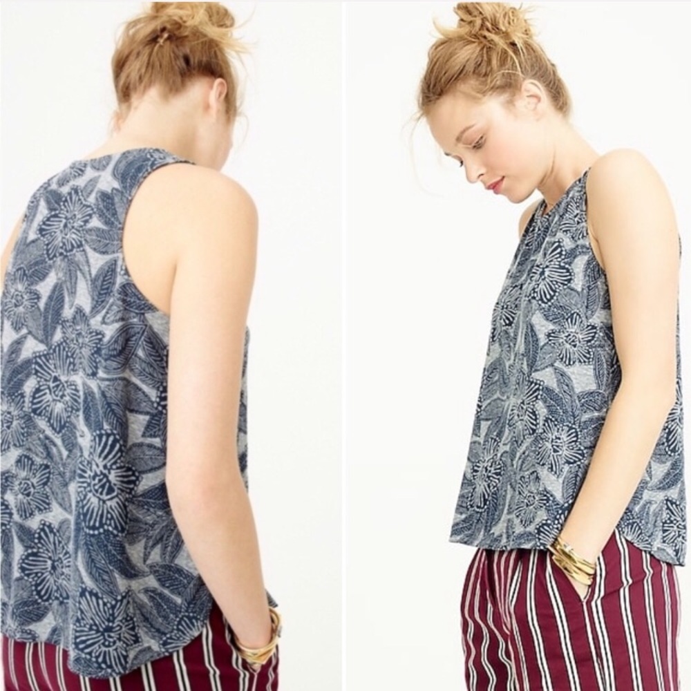 J. CREW Polynesian Floral Tank Top - Picture 7 of 7